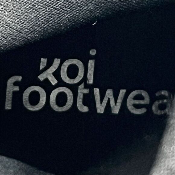 Koi Footwear Devoted Pearl Block Heel Over The Knee Boots In Black Faux Suede 5 - Picture 14 of 15